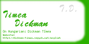 timea dickman business card